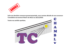 Annulation du Tournoi d'hiver